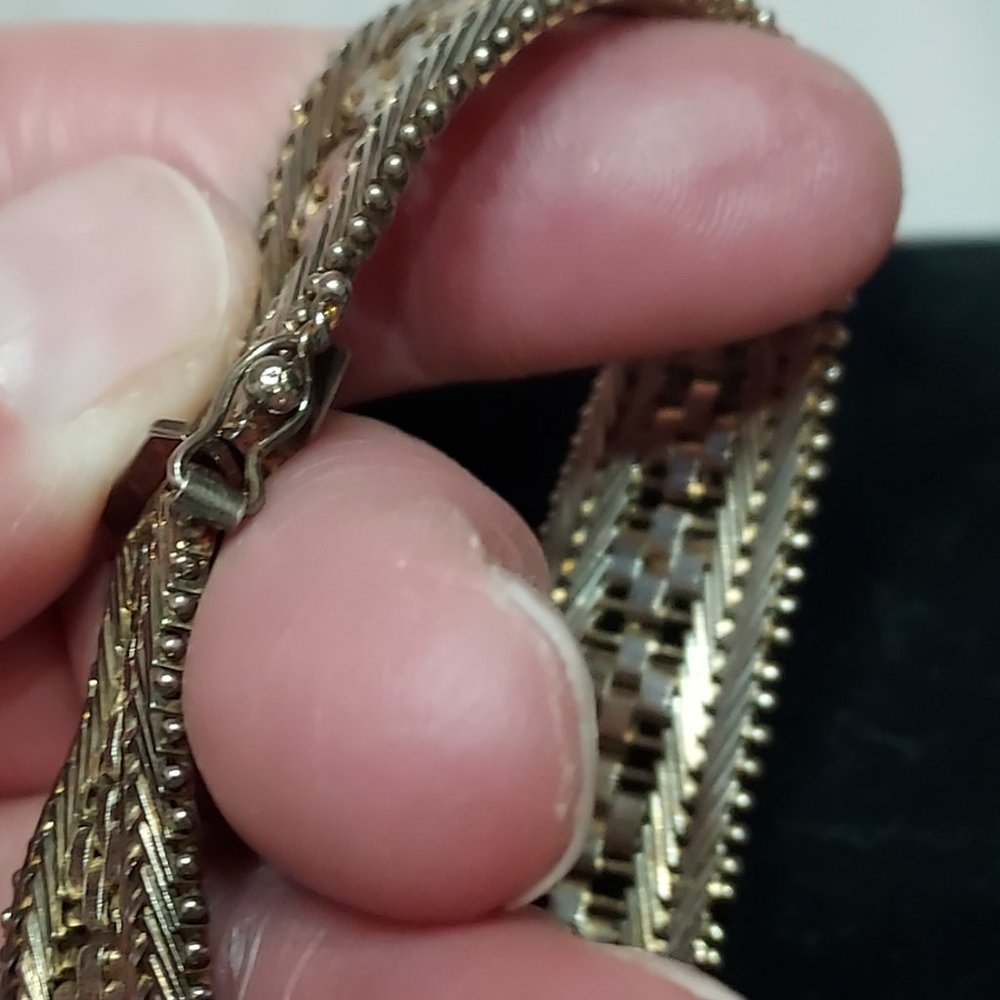 VTG WIDE Riccio Italy Designed 925 Sterling Silver Italian BRACELET by Milor - Picture 8 of 9